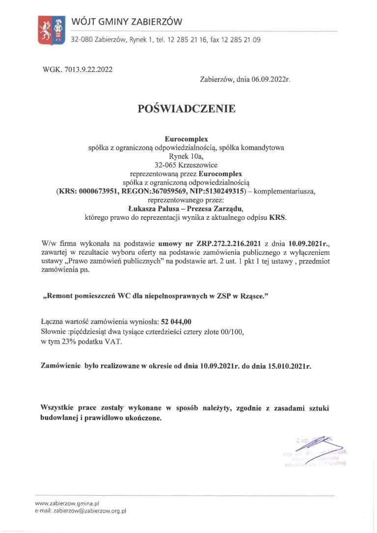 Referencje SPÓŁKA ok-4